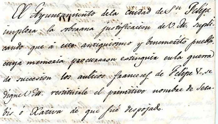 Petició del canvi de nom. Arxiu municipal. Font: Diari la Veu